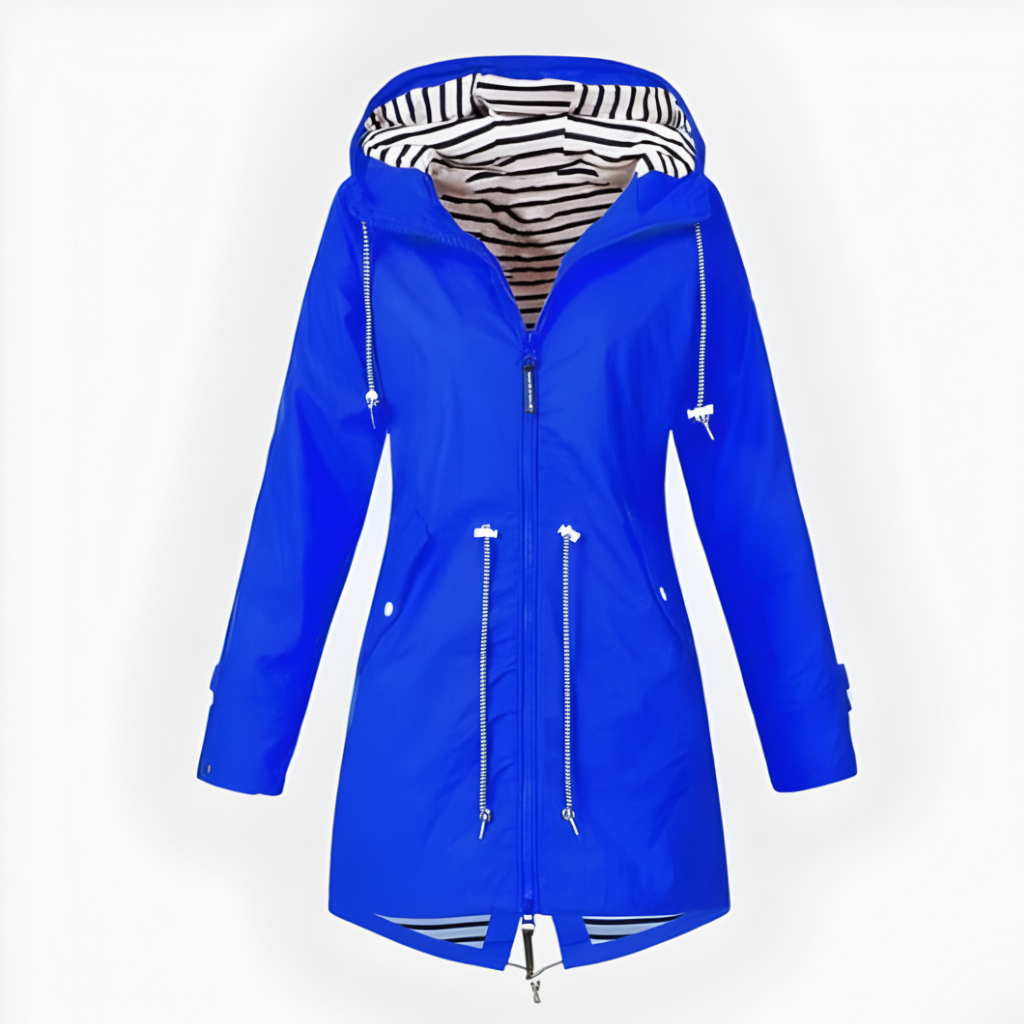 Giacca Antipioggia Donna Lunga Impermeabile Cappuccio