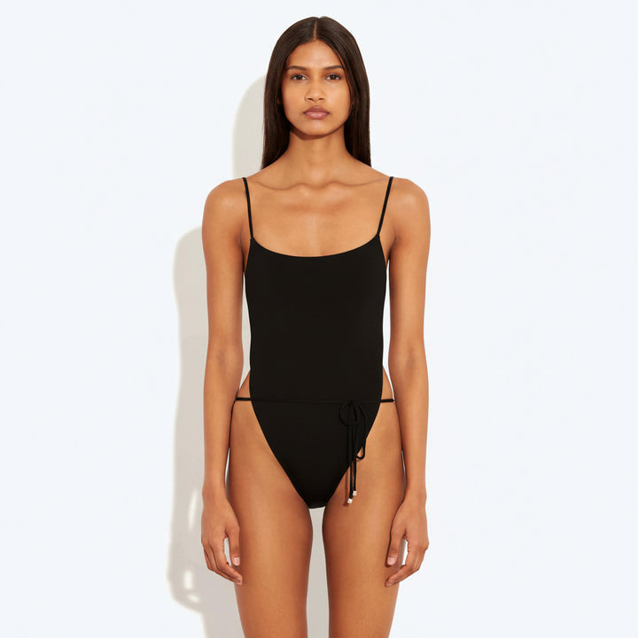 Costume da bagno donna con pantaloni a gamba larga, spalline regolabili, due pezzi