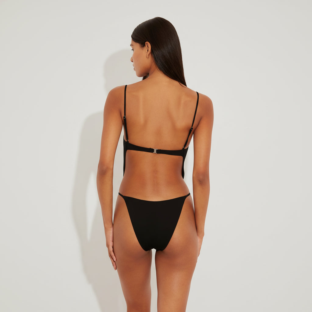 Costume da bagno donna con pantaloni a gamba larga, spalline regolabili, due pezzi