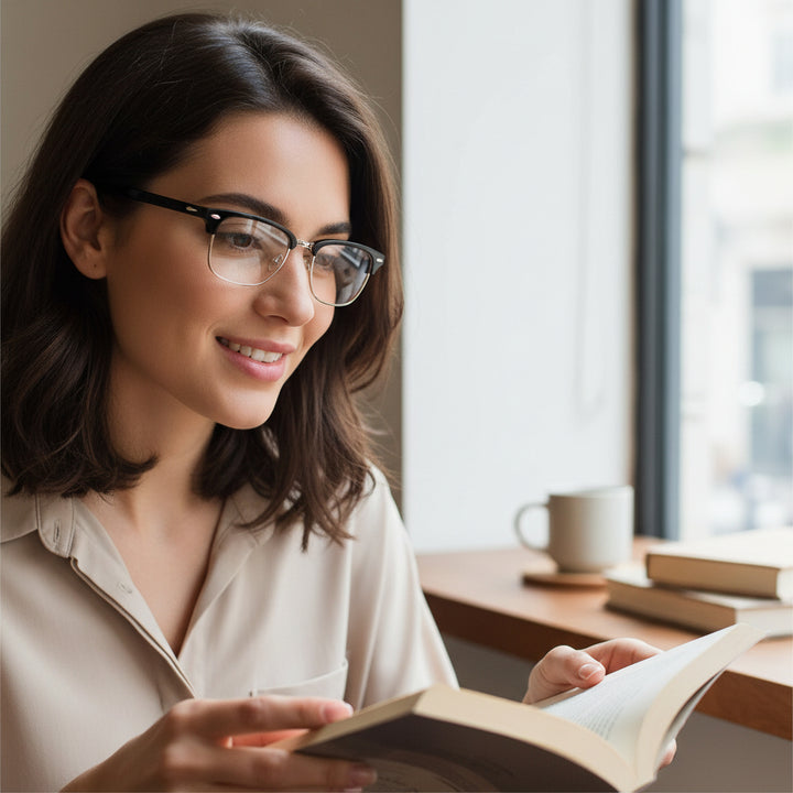 Lesebrille Gleitsicht Blau Licht Schutz Leicht Rahmen