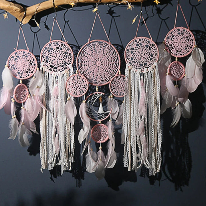 Receveur de rêve en macramé avec motif lune et étoile – Décoration artisanale en coton pour chambre apaisante 6
