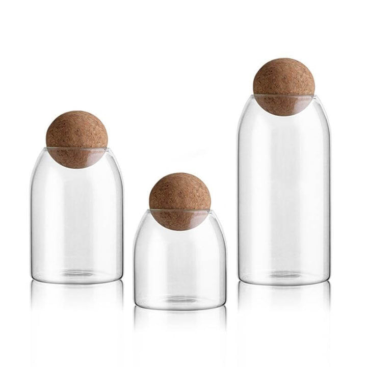 Récipients de Stockage en Verre Hermétiques avec Couvercle en Liège – Design Minimaliste pour Cuisine, Idéal pour Café, Céréales, Épices 8