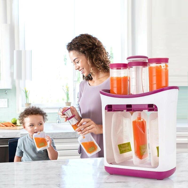 Remplisseur de Nourriture Pratique pour Bébé en Plastique Blanc – Préparation Facile de Repas Sains et Nutritifs 1