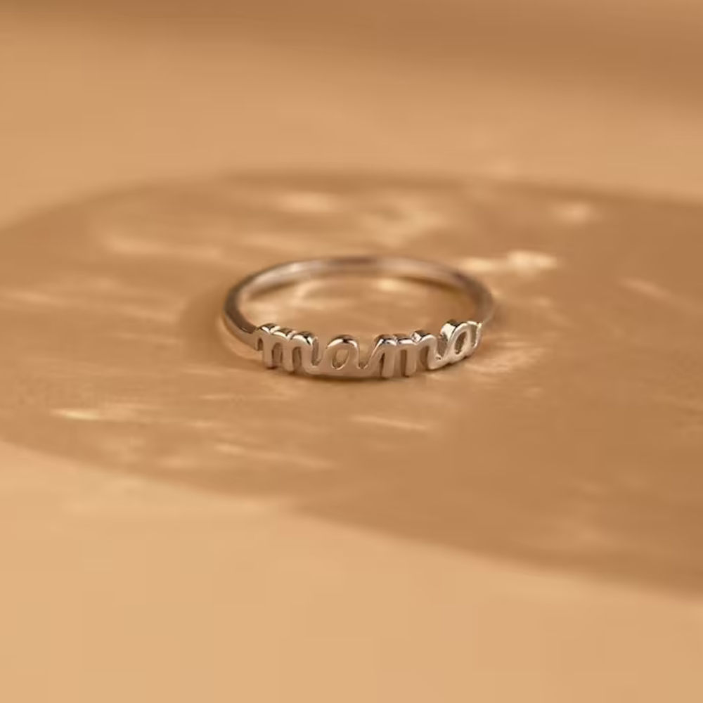 Ring Mothers Day Gift Personalized Name Gold Elegant Jewelry