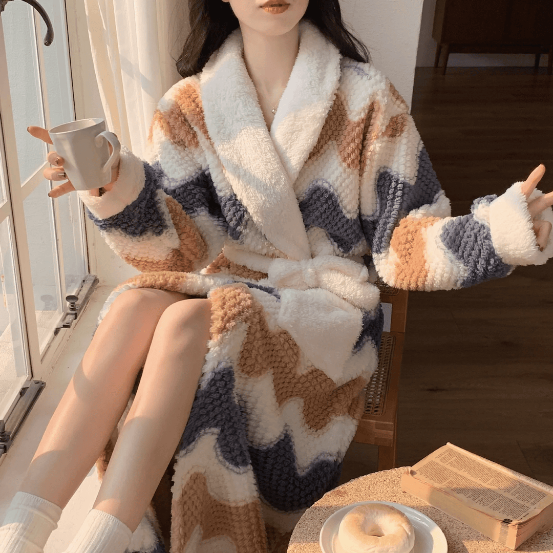 Robe Longue Femme en Velours Épais Élégante et Confortable – Idéale pour Automne et Hiver, Disponible en Plusieurs Tailles 0