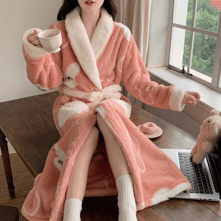 Robe Longue Femme en Velours Épais Élégante et Confortable – Idéale pour Automne et Hiver, Disponible en Plusieurs Tailles 3