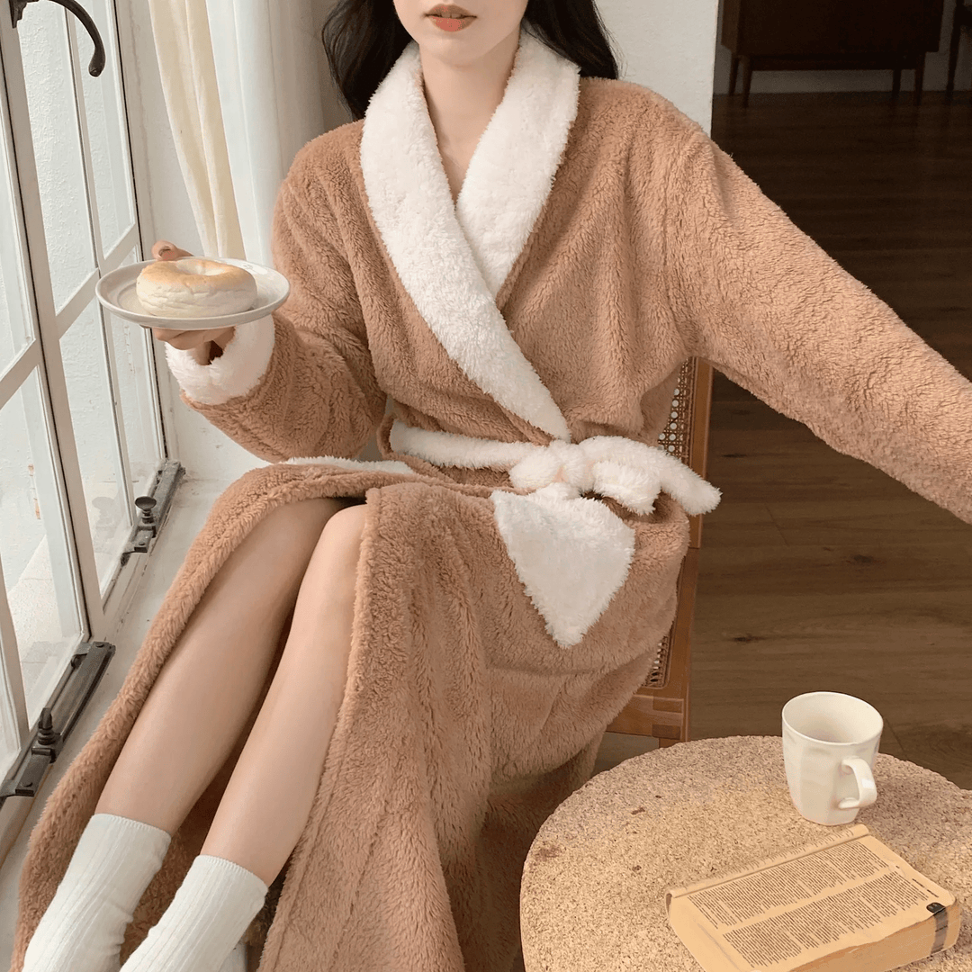 Robe Longue Femme en Velours Épais Élégante et Confortable – Idéale pour Automne et Hiver, Disponible en Plusieurs Tailles 5