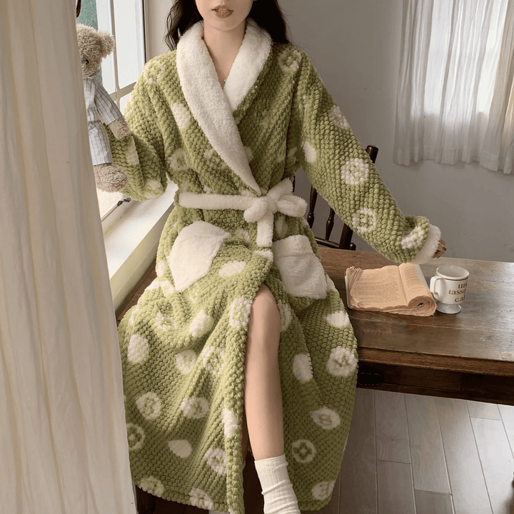 Robe Longue Femme en Velours Épais Élégante et Confortable – Idéale pour Automne et Hiver, Disponible en Plusieurs Tailles 6