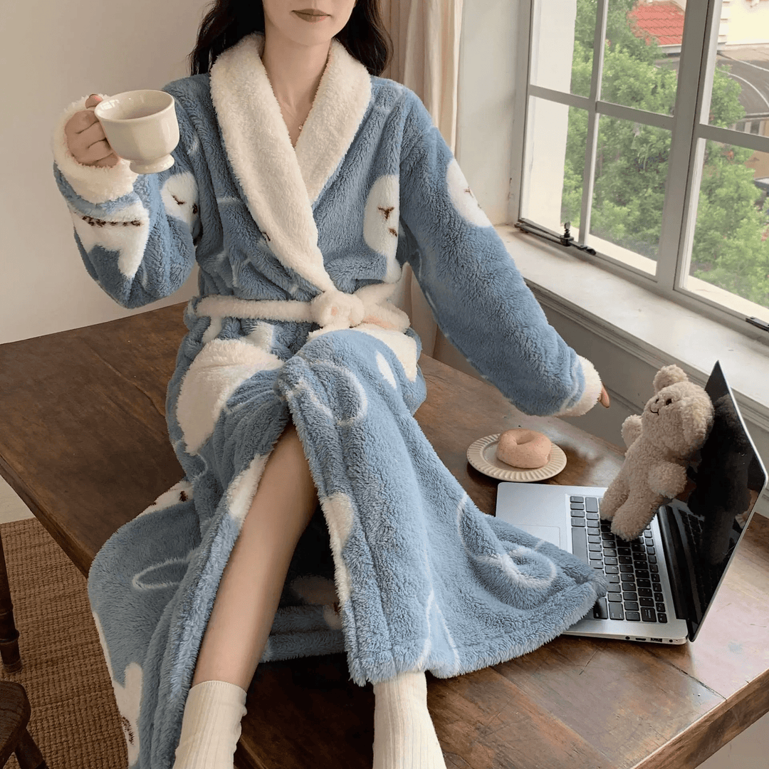 Robe Longue Femme en Velours Épais Élégante et Confortable – Idéale pour Automne et Hiver, Disponible en Plusieurs Tailles 8