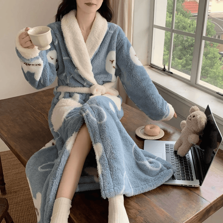 Robe Longue Femme en Velours Épais Élégante et Confortable – Idéale pour Automne et Hiver, Disponible en Plusieurs Tailles 8