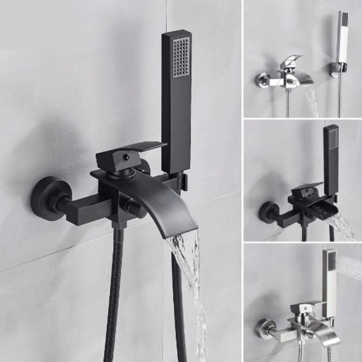 Robinet Cascade à Poignée Unique en Laiton et Acier Inoxydable pour Salle de Bain – Mitigeur Lavabo Élégant et Pratique 1