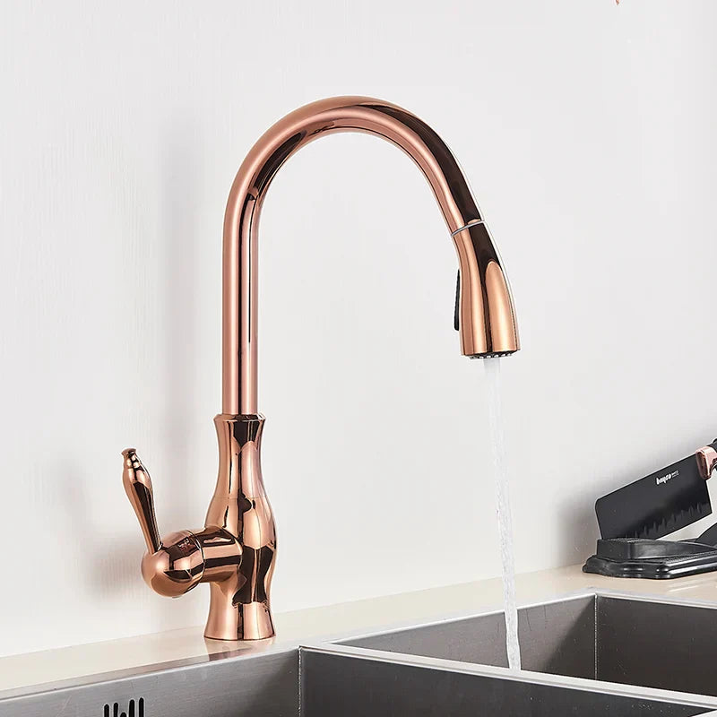 Robinet de Cuisine Doré avec Bec Rotatif – Mitigeur Cuisine Élégant en Acier Inoxydable, Installation Facile 4
