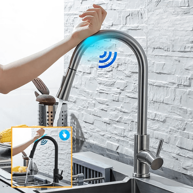 Robinet de Cuisine Intelligent Noir en Acier Inoxydable avec Capteur de Mouvement – Mitigeur Cuisine Élégant et Pratique 1
