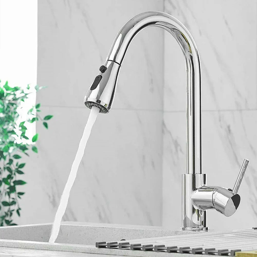 Robinet de Cuisine Noir avec Tête de Pulvérisation Extensible en Acier Inoxydable – Mitigeur Cuisine Élégant et Pratique 6