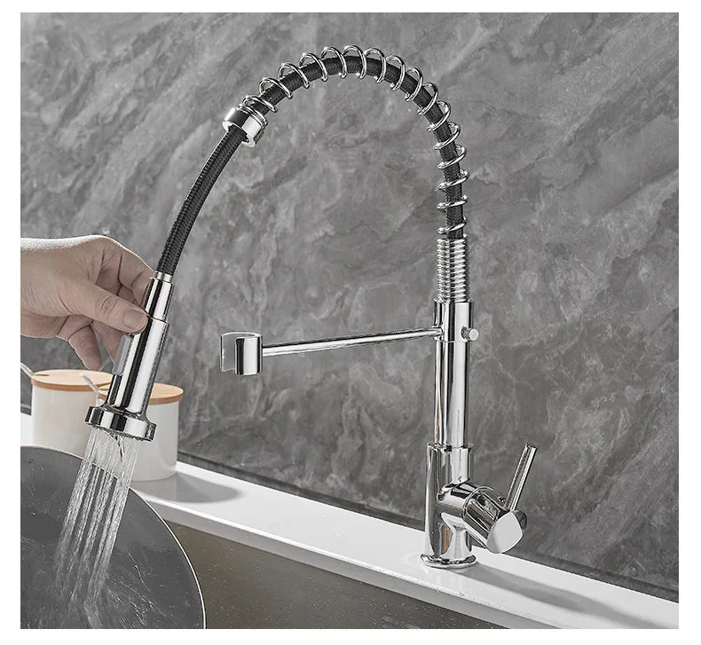 Robinet de Cuisine Noir en Laiton avec Système à Double Jet – Mitigeur Cuisine Élégant et Ergonomique 8