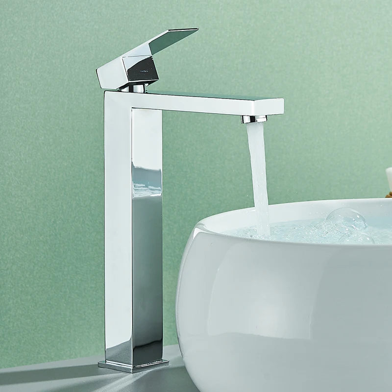 Robinet de Salle de Bain en Acier Inoxydable avec Contrôle d'Eau Chaude et Froide - Mitigeur Lavabo Pratique et Élégant 2