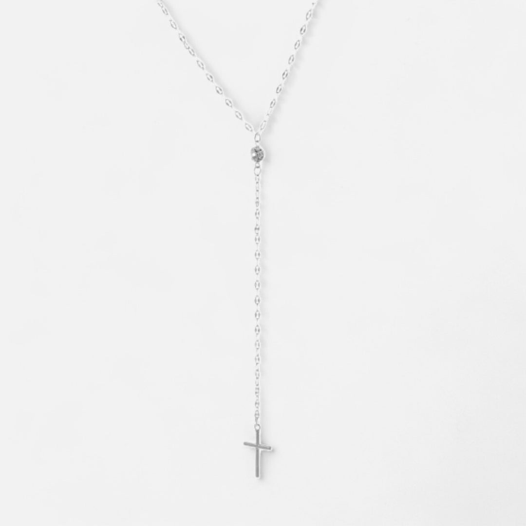 Celzoir | Collier Classy Femme Y-Croix en Argent Sterling 925 – Élégance Minimaliste et Moderne
