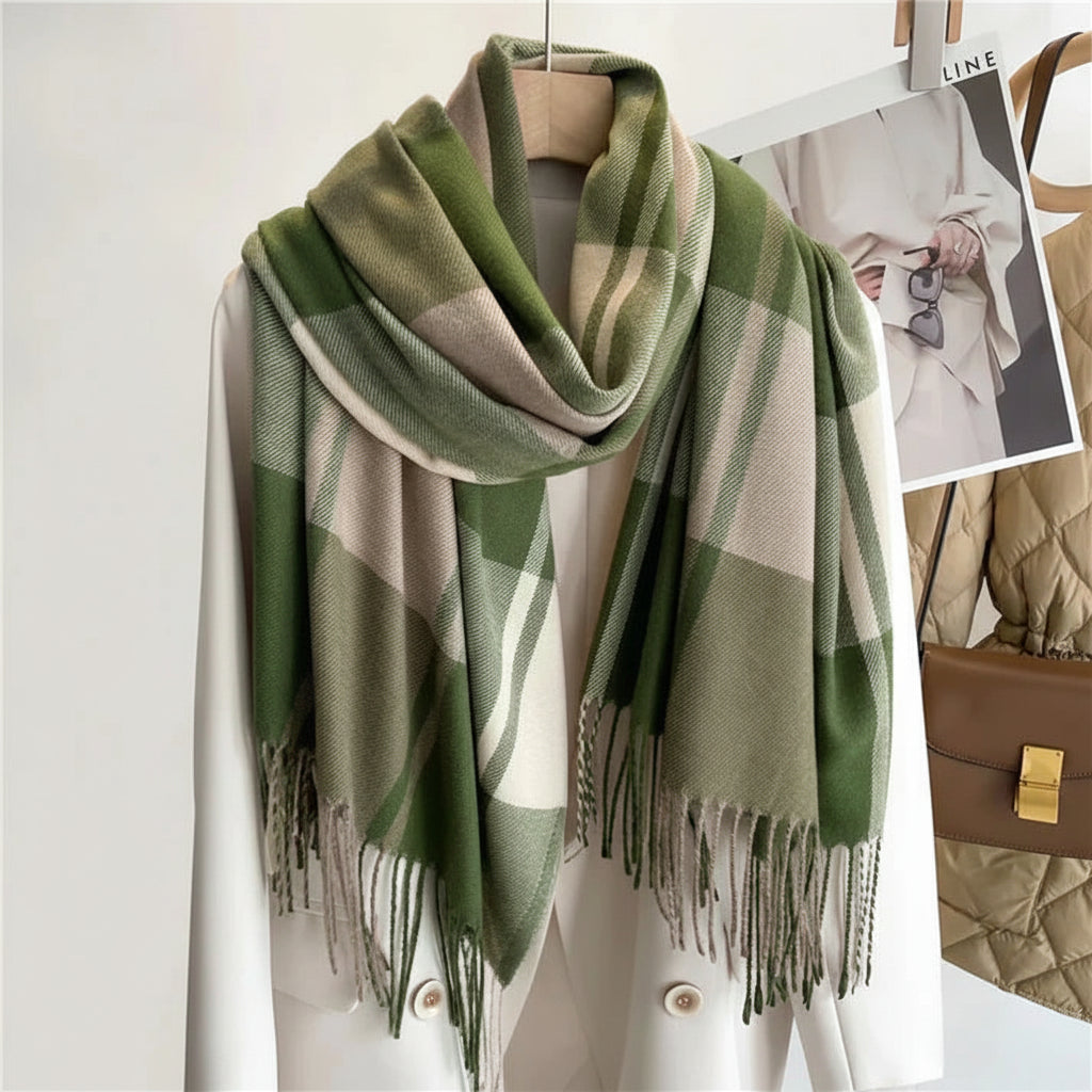 Scarf Women Plaid Oversized Warm Winter Shawl Wrap