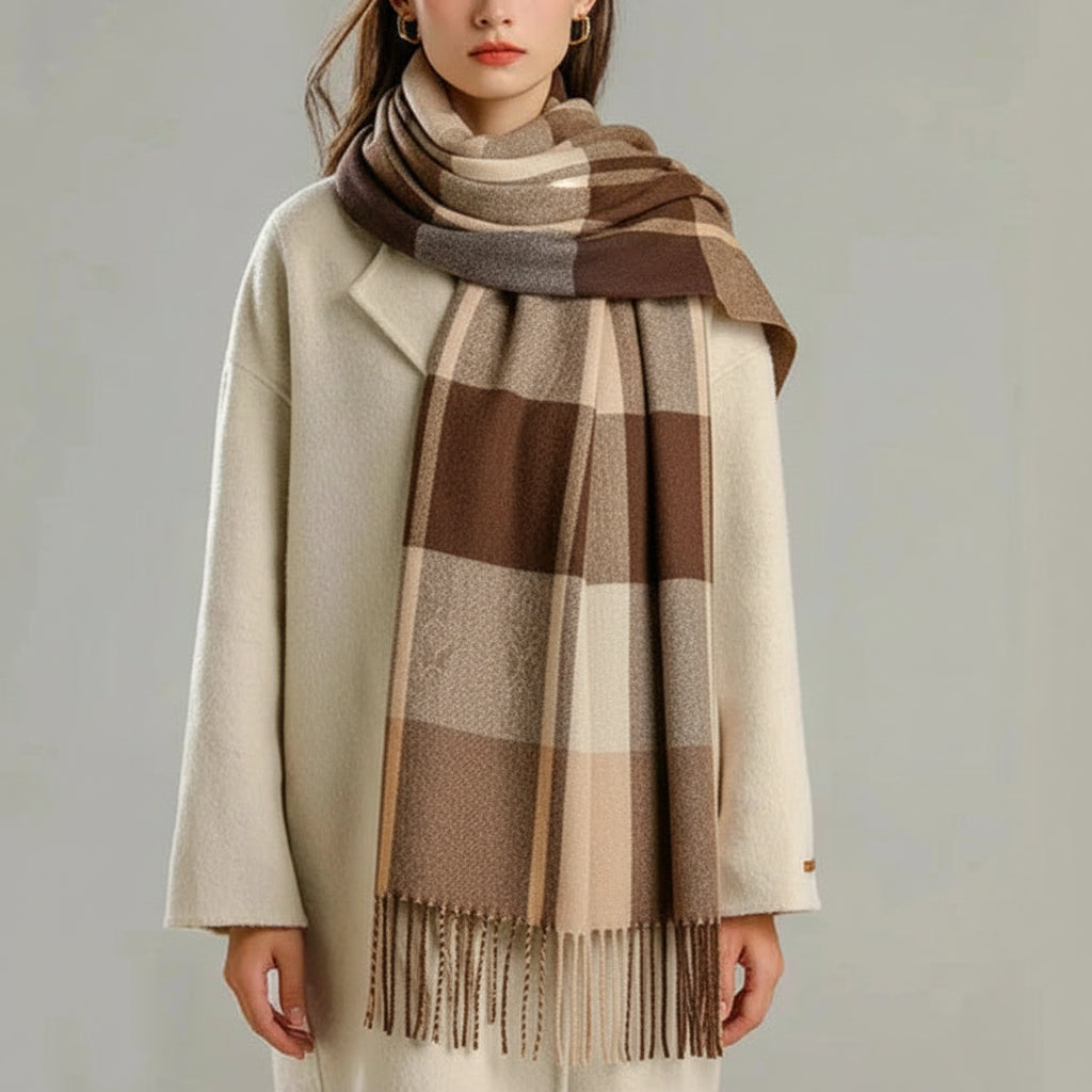 Scarf Women Plaid Oversized Warm Winter Shawl Wrap