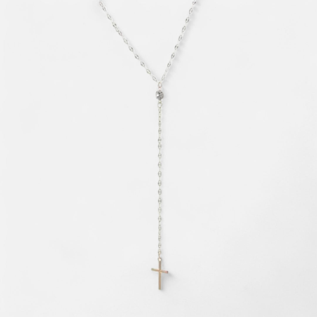 Celzoir | Collier Classy Femme Y-Croix en Argent Sterling 925 – Élégance Minimaliste et Moderne