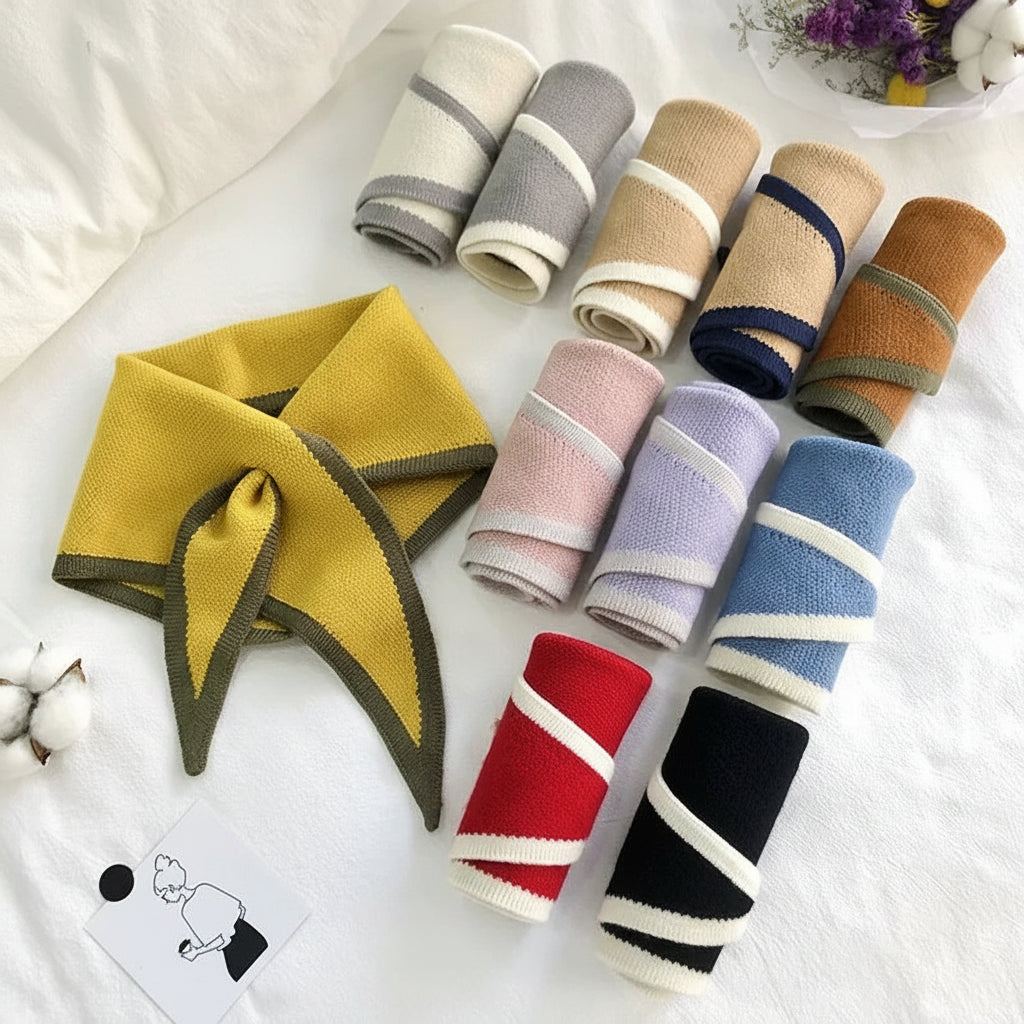 Mini Scarf Women Chic Retro Neck Accessory Multiple Colors