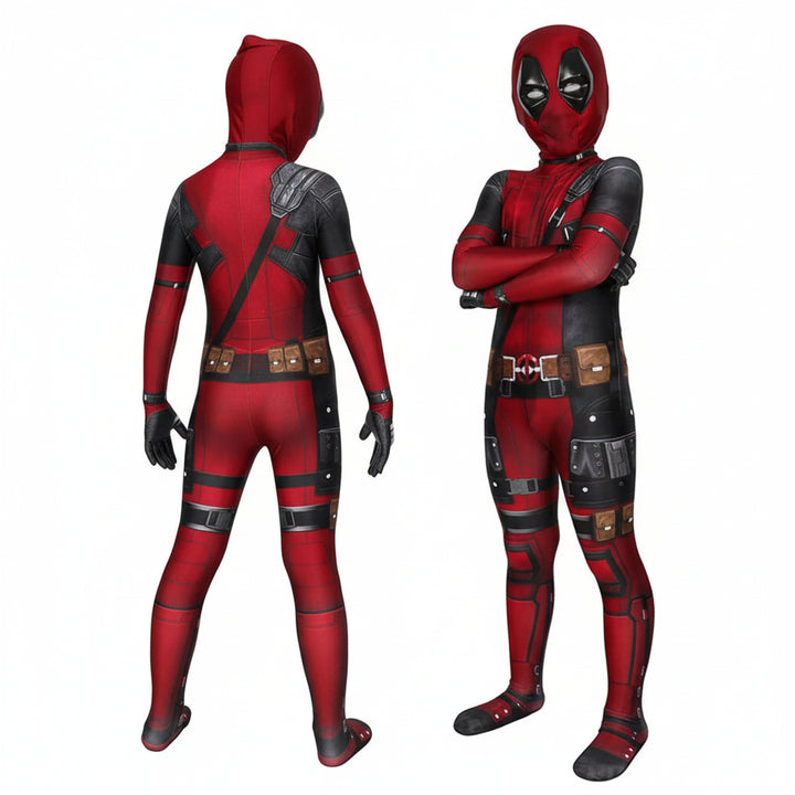 Kostým na Halloween Cosplay Body s Maskou Červené Černé Oblečení