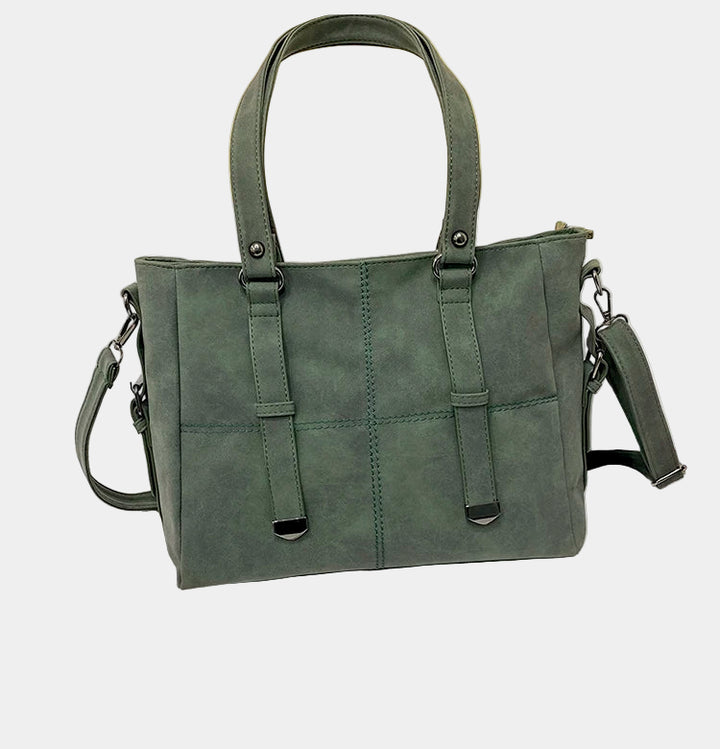 Sac À Épaule Gris Rétro En Daim - Élégance Et Praticité Pour Femme 6