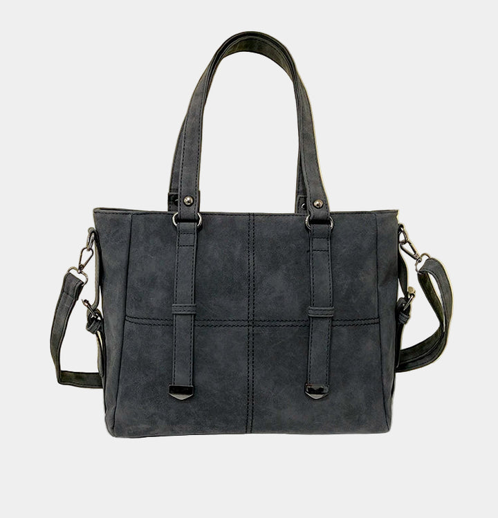 Sac À Épaule Gris Rétro En Daim - Élégance Et Praticité Pour Femme 7