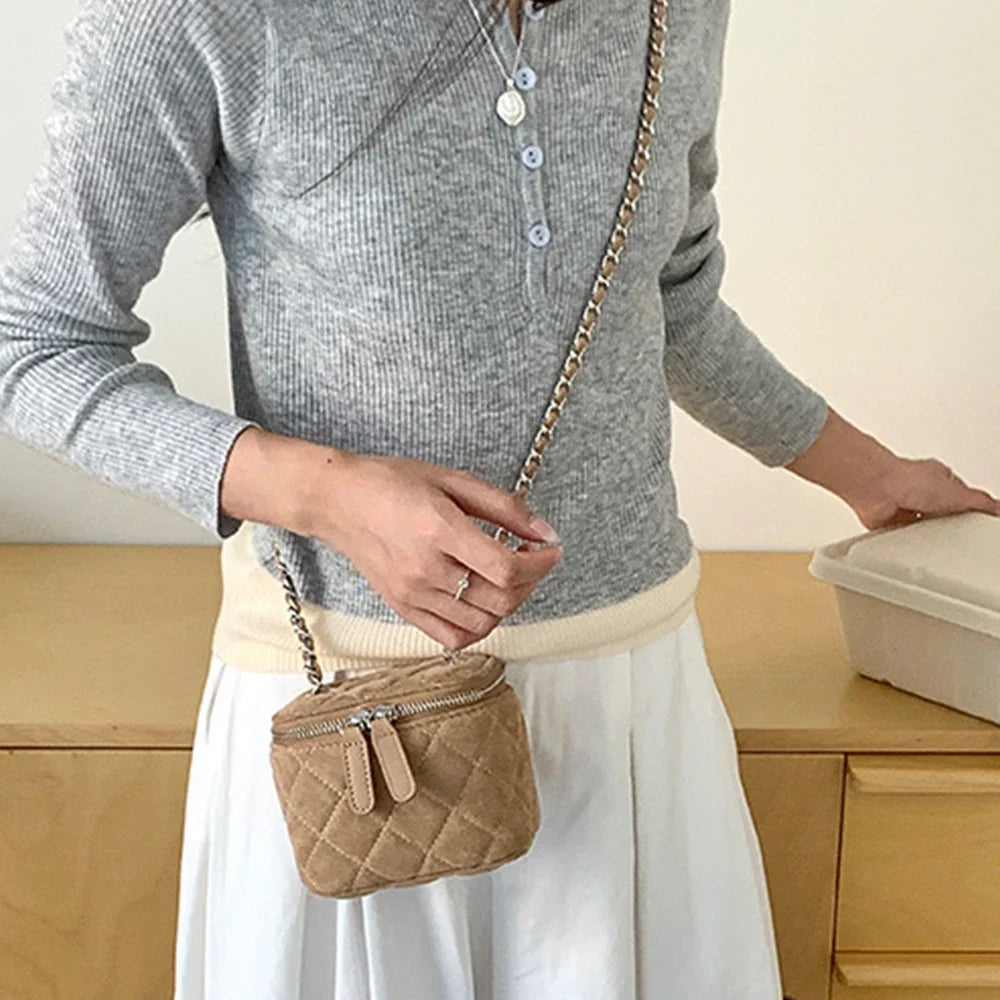 Sac Bandoulière Femme En Daim - Élégance Compacte Pour Toutes Occasions 1
