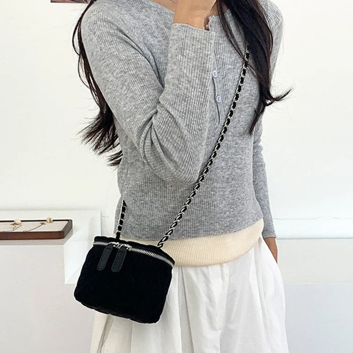 Sac Bandoulière Femme En Daim - Élégance Compacte Pour Toutes Occasions 2