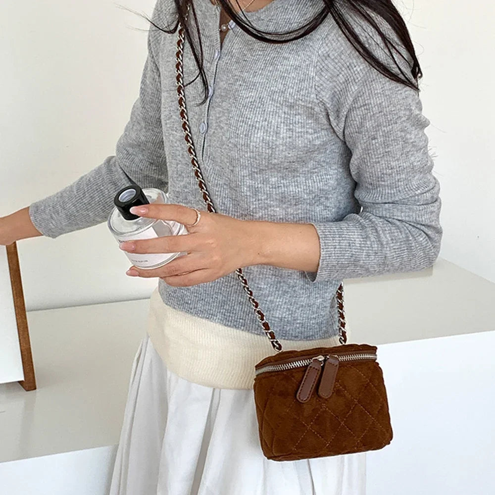 Sac Bandoulière Femme En Daim - Élégance Compacte Pour Toutes Occasions 4