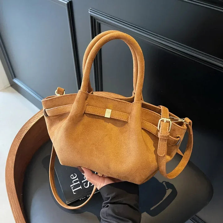 Sac Fourre Tout Femme En Daim Faux - Style Vintage Pratique et Élégant 0