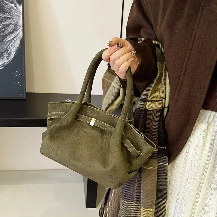 Sac Fourre Tout Femme En Daim Faux - Style Vintage Pratique et Élégant 1