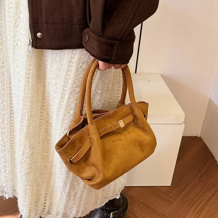 Sac Fourre Tout Femme En Daim Faux - Style Vintage Pratique et Élégant 2