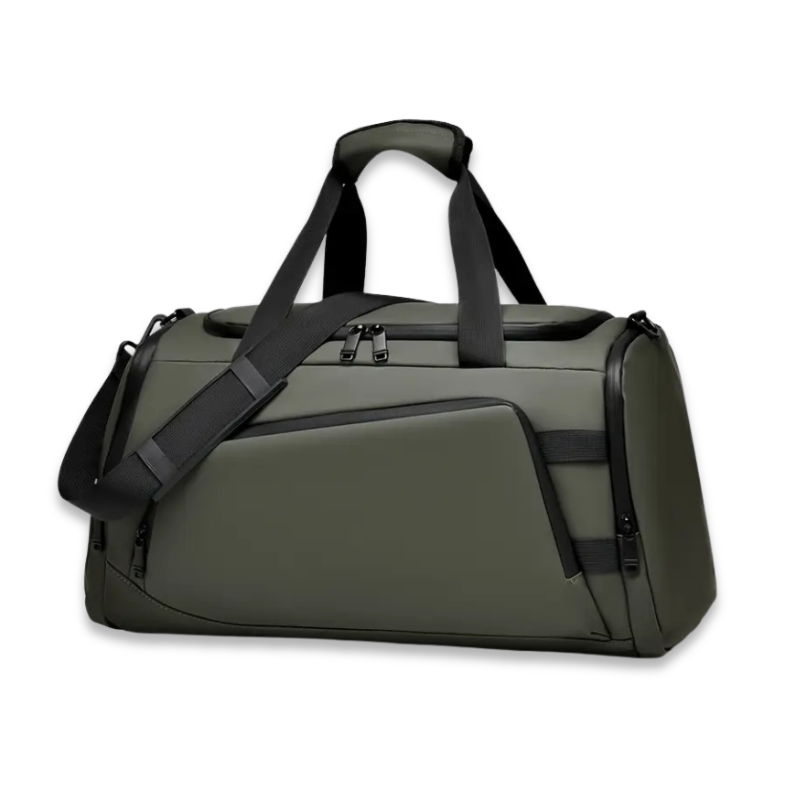 Sac de sport spacieux avec compartiment à chaussures - Sac d'entraînement imperméable pour femmes/hommes, noir 57 x 27 x 28 cm 1