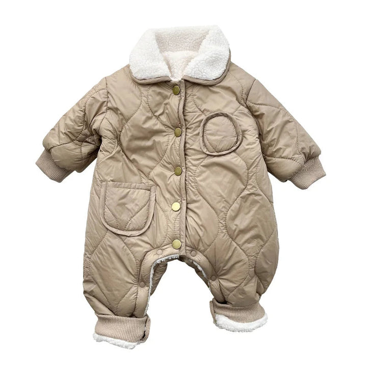 Salopette d'Hiver Réversible pour Bébé – Tissu Doux et Chaud, Design Pratique avec Boutons-pression, Style Universel 0