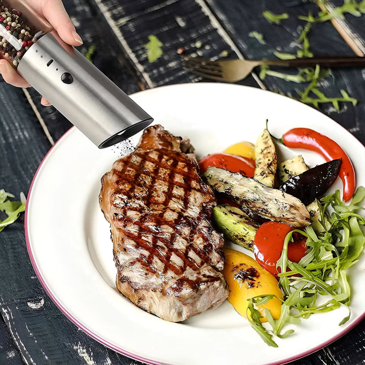 Salt Pepper Grinder Electric Stainless Steel Kitchen Tool