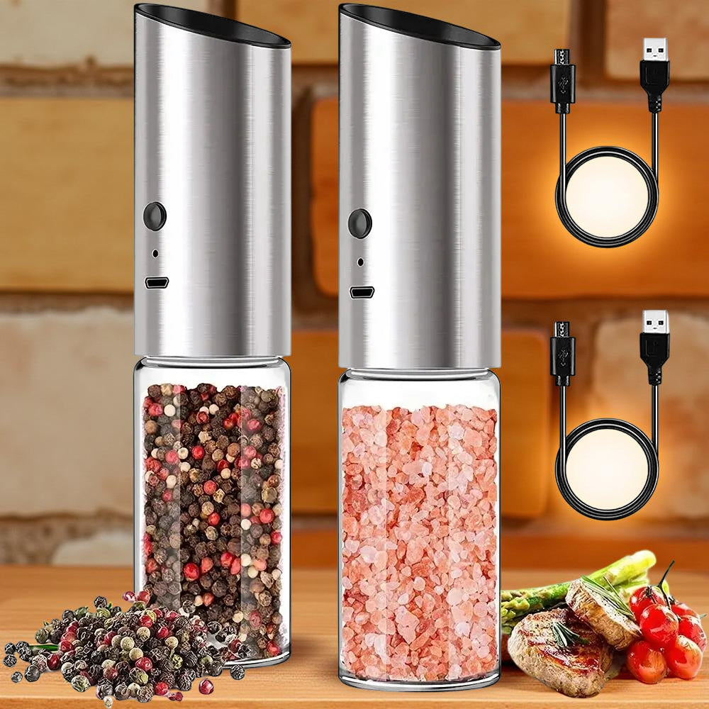 Salt Pepper Grinder Electric Stainless Steel Kitchen Tool