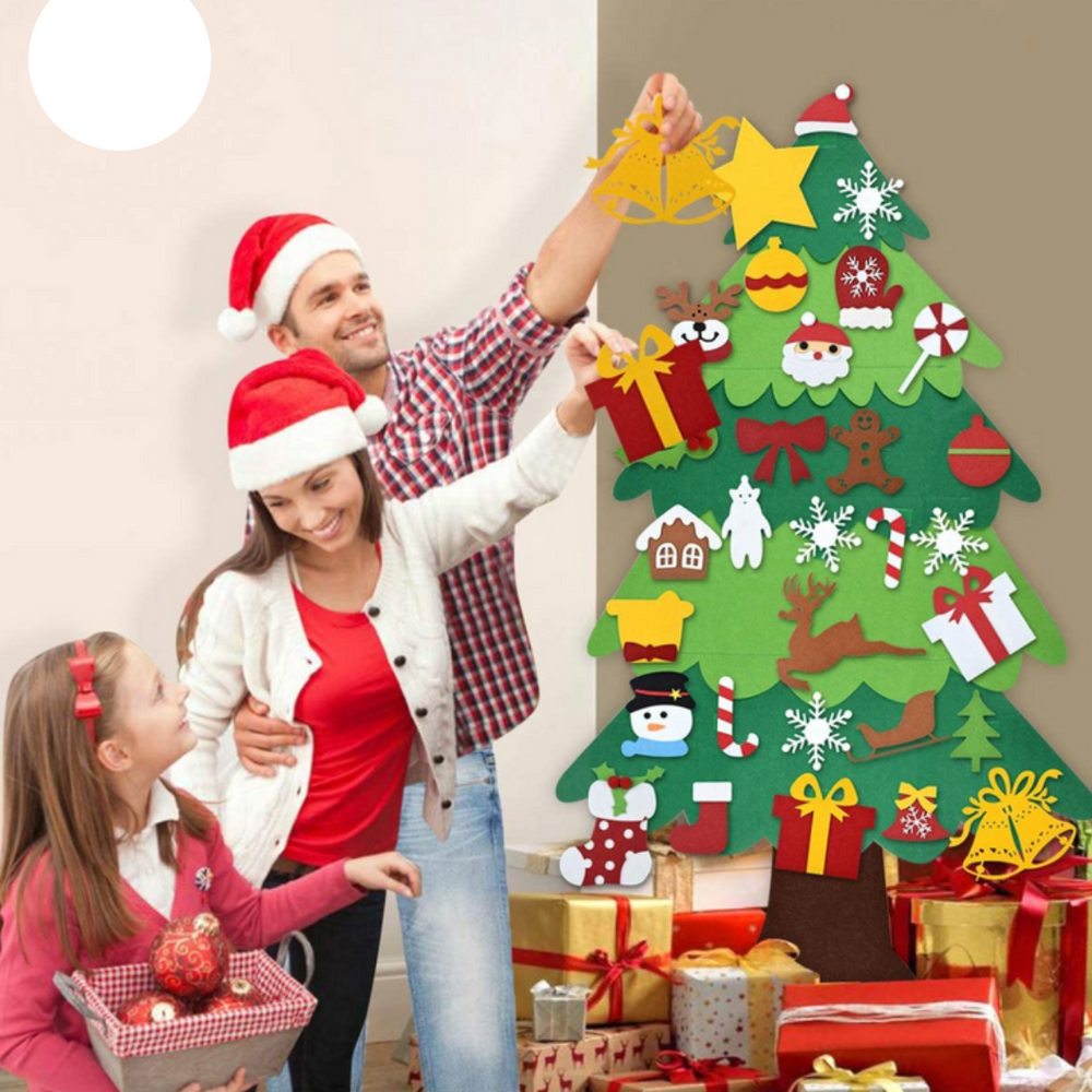 Sapin de Noël DIY en Feutre pour Enfants – Création et Décoration Amusantes, 98 cm x 70 cm 1