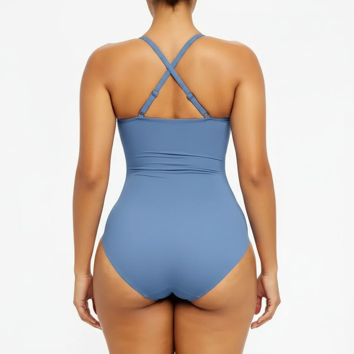 Badeanzug Einteiler mit Sweetheart-Ausschnitt und Ringdetail, Slim Fit für Damen