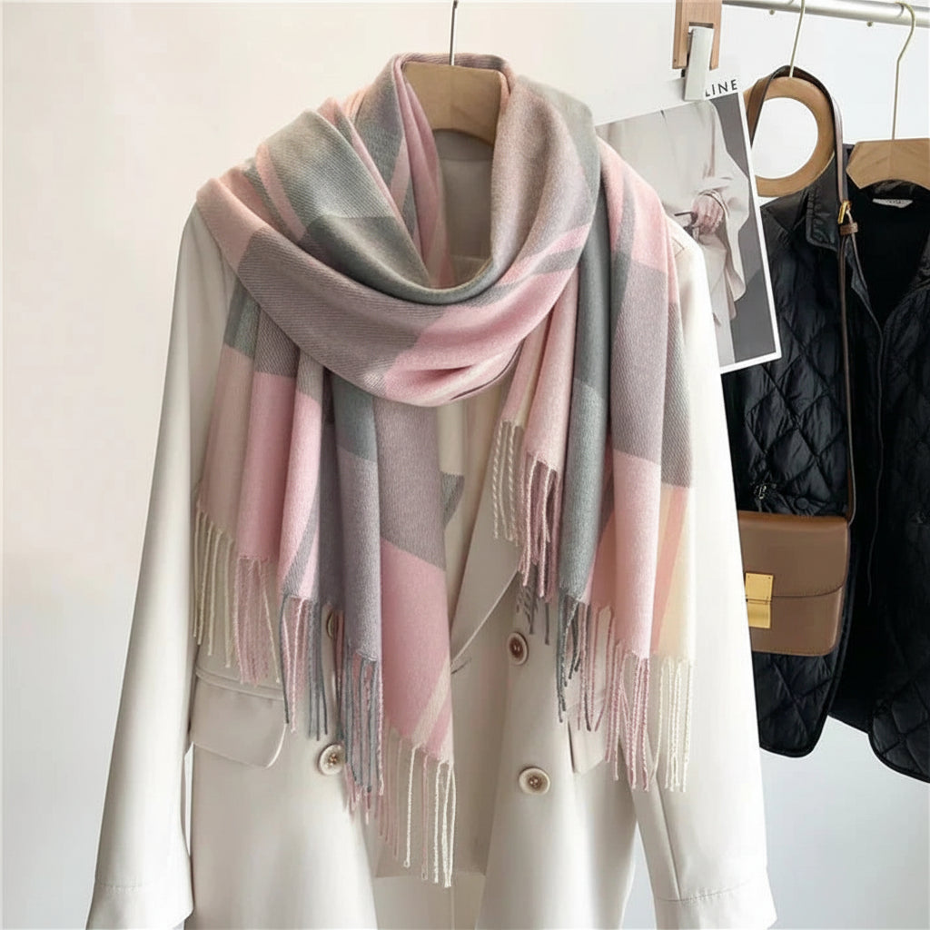 Scarf Women Plaid Oversized Warm Winter Shawl Wrap