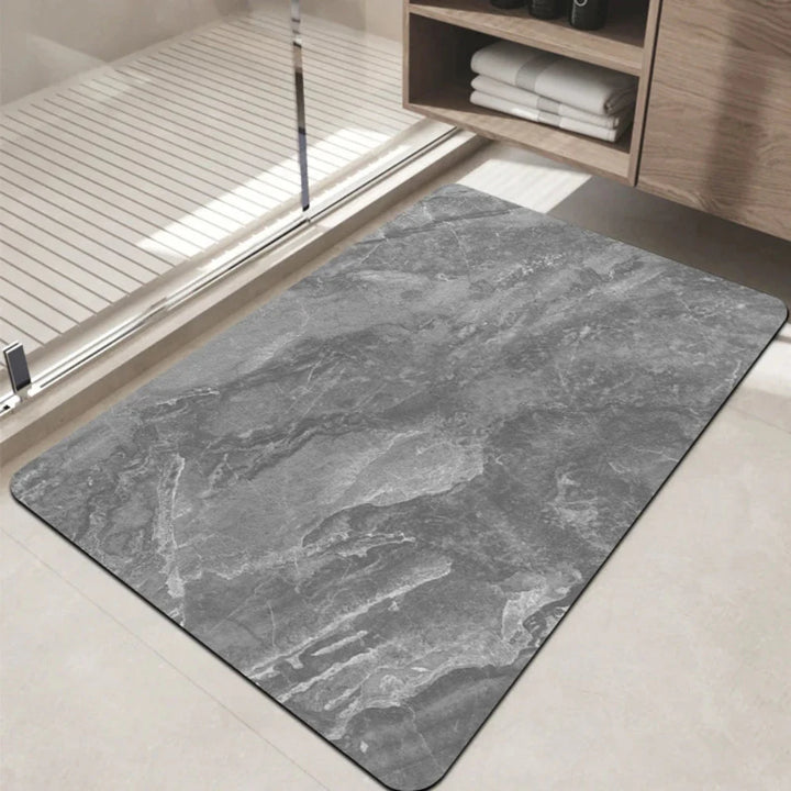 Quick Dry Bathroom Mat Diatom Stone Non-Slip Marble Rug