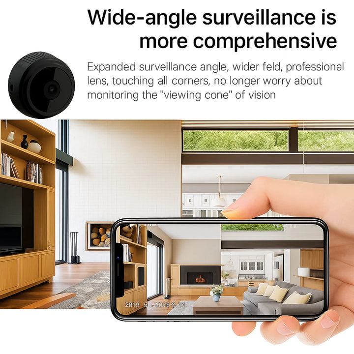 Vnitřní WiFi bezpečnostní kamera s nočním viděním, mini dohledový monitor