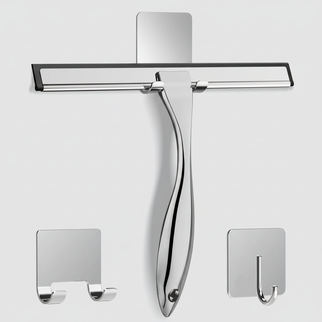 Shower Squeegee Stainless Steel Window Cleaner Streak Free Glass
