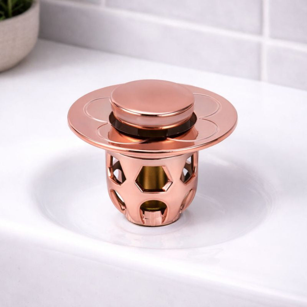 Sink Drain Stopper Pop Up Stainless Steel Bathroom Plug