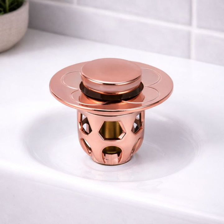 Sink Drain Stopper Pop Up Stainless Steel Bathroom Plug