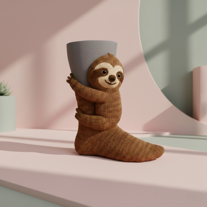 Protiskluzové ponožky unisex zimní zvířecí vzor domácí bačkory