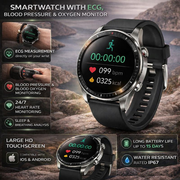 Smart Watch Fitness Tracker Oxygen Monitor