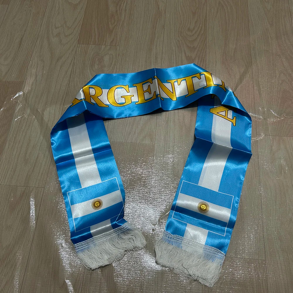 Soccer Scarf Argentina Flag World Cup Fan Double Sided