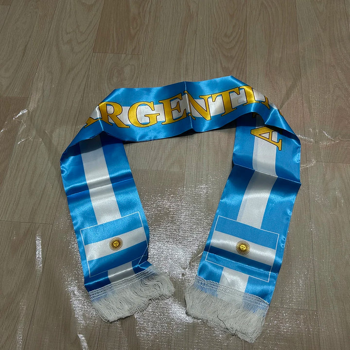Soccer Scarf Argentina Flag World Cup Fan Double Sided